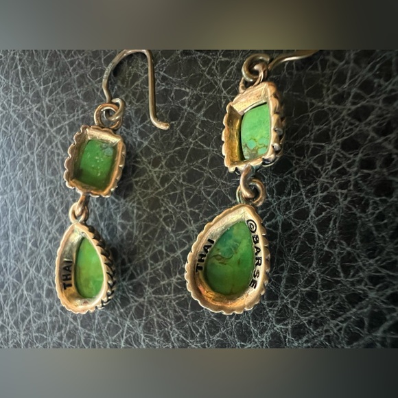 Studio Barse Earrings Bronze with Green Turquoise - Picture 8 of 8